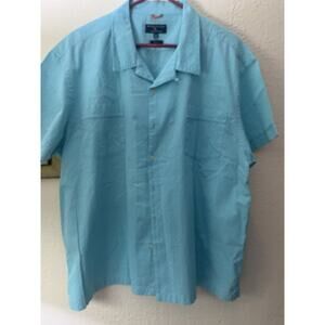 Margaritaville Island Reserve Cudjoe Teal Short Sleeve Shirt Men's Sz 2xx Beachy